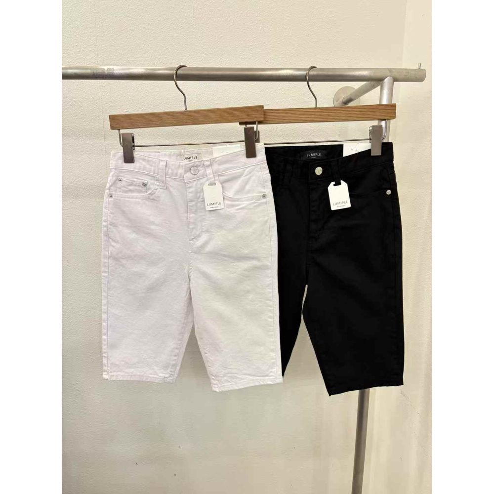 正韓 合身百搭五分馬褲 白M 現貨-細節圖4