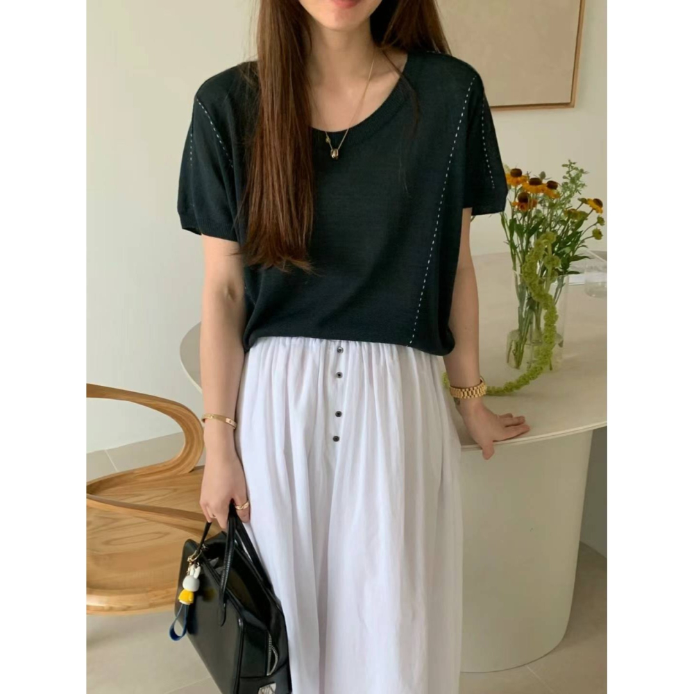 正韓 輕飄飄寬大休閒褲 白色 現貨-細節圖4