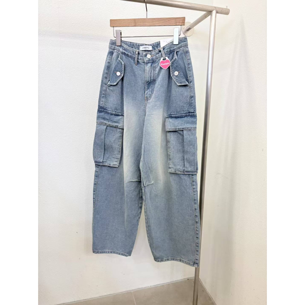 正韓 工作褲型牛仔褲 M號 現貨-細節圖6