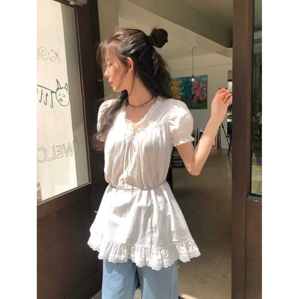 正韓 下擺緹花布短洋裝 現貨-細節圖7