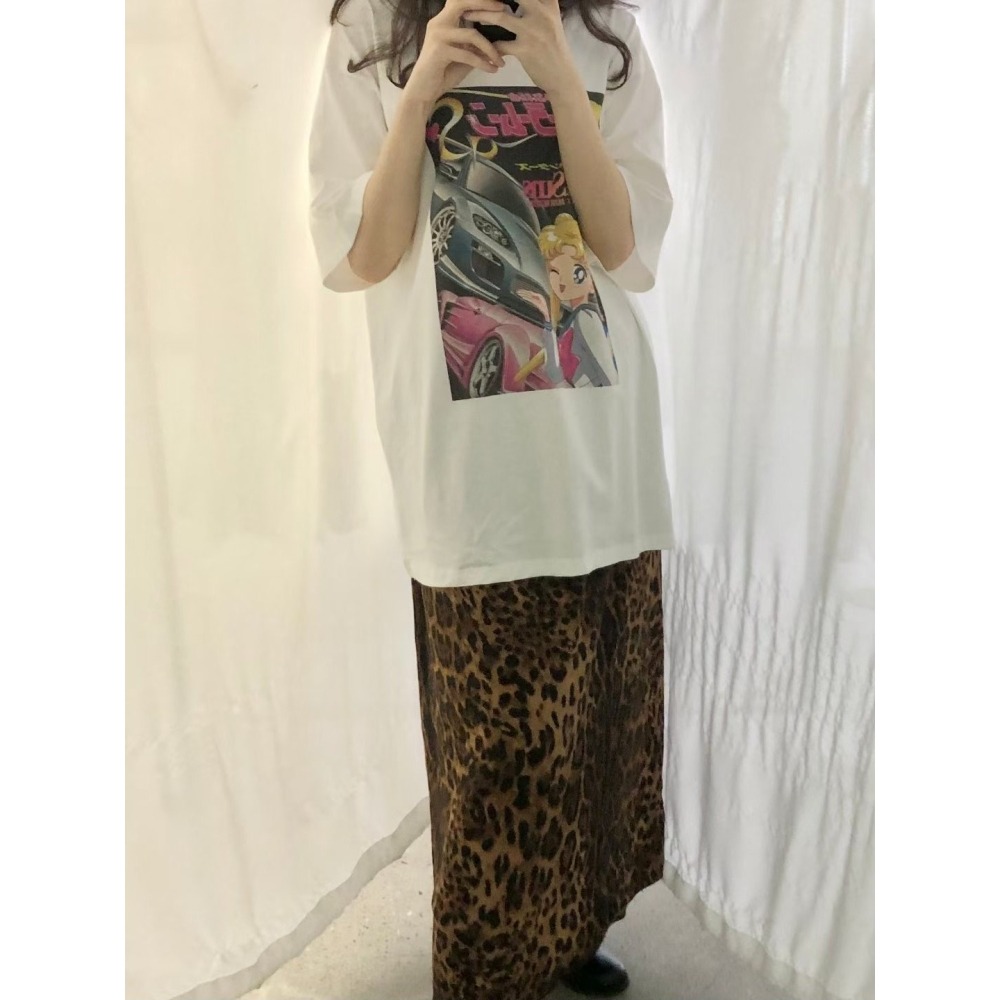 正韓 美少女戰士賽車短袖T恤 白色 現貨-細節圖2