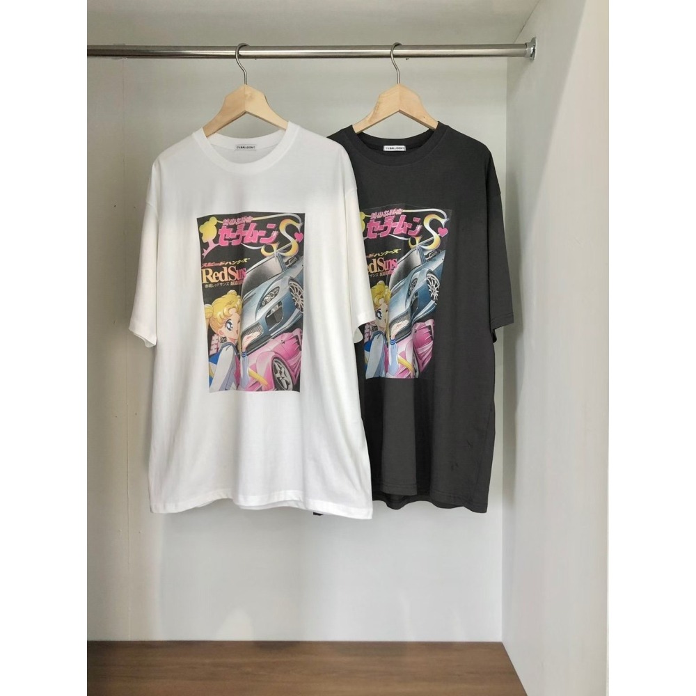 正韓 美少女戰士賽車短袖T恤 白色 現貨-細節圖8