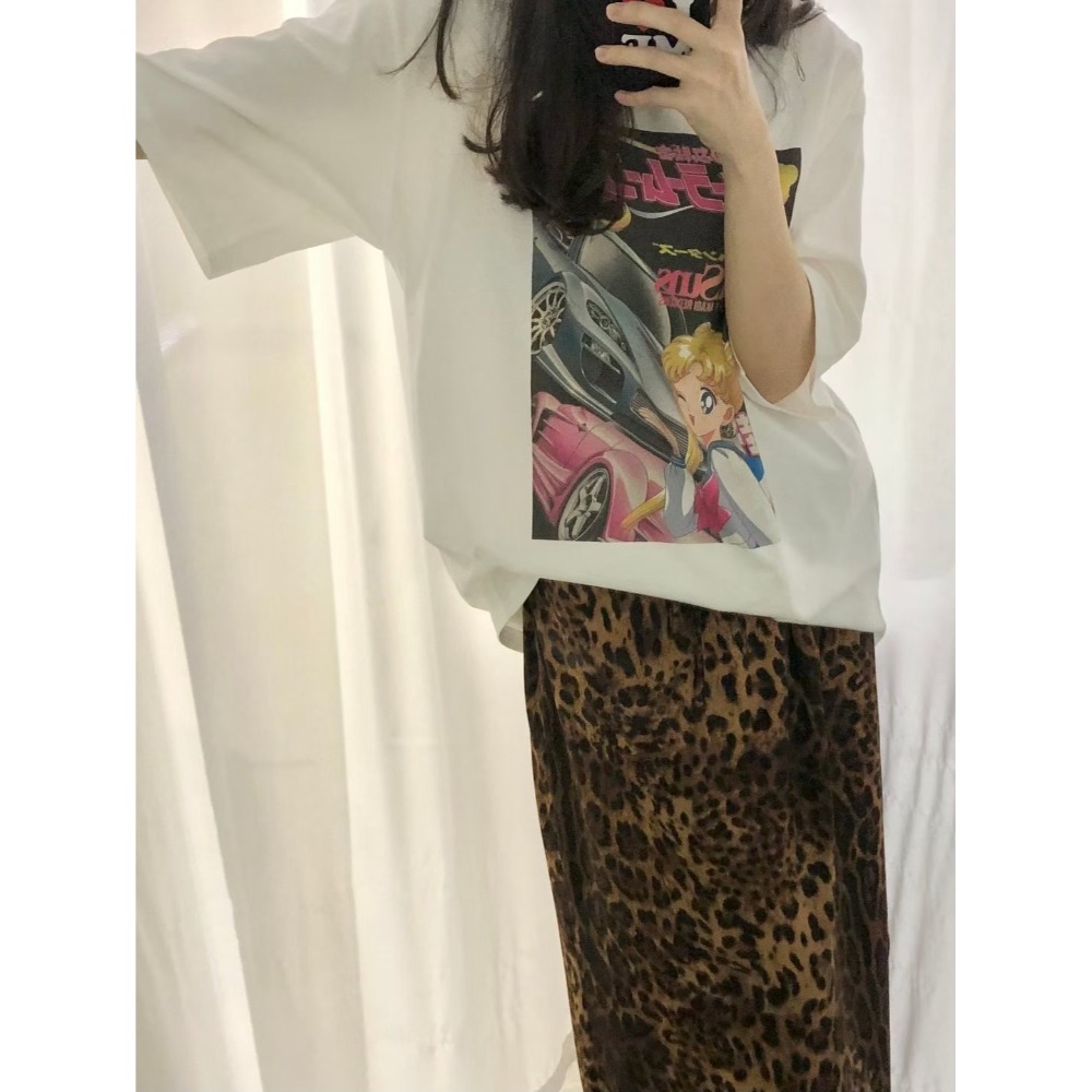 正韓 美少女戰士賽車短袖T恤 白色 現貨-規格圖8