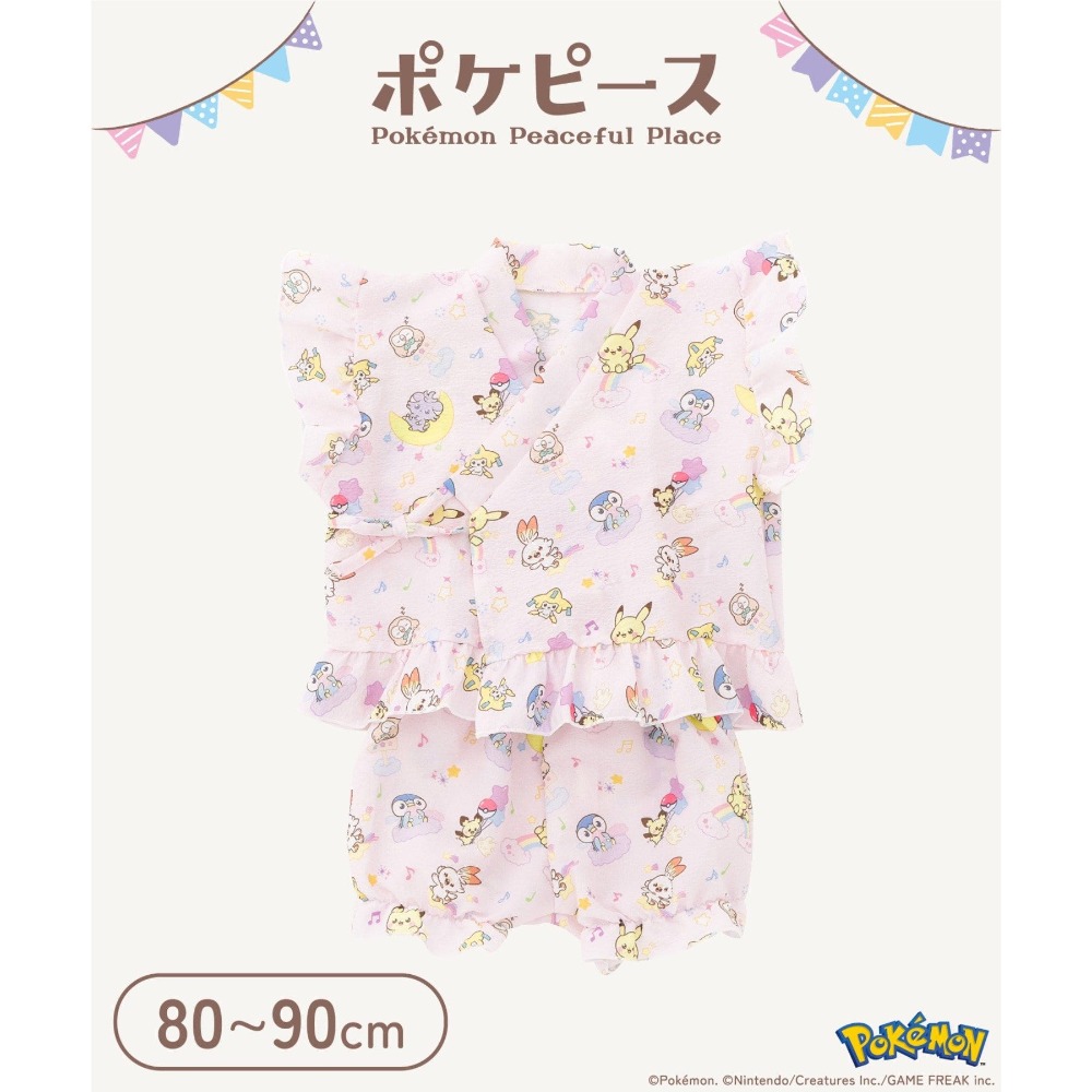 日本代購 3COINS 寶可夢聯名 嬰幼兒甚平 現貨-規格圖3