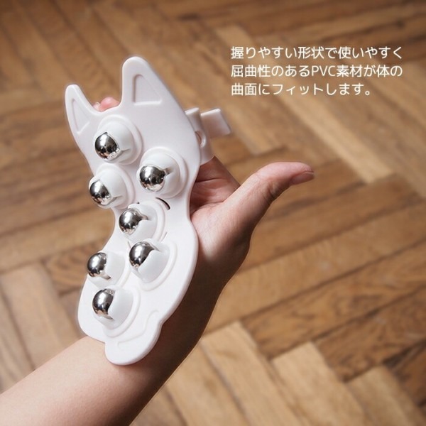 日本 Koora 貓咪造型滾珠按摩器 粉色 現貨-細節圖5