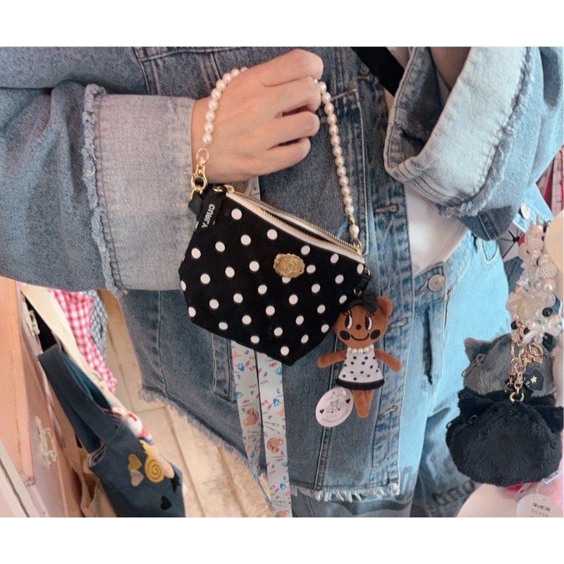 日本代官山 Curly Collection 新款手作小熊女孩吊飾手提包 現貨-細節圖3