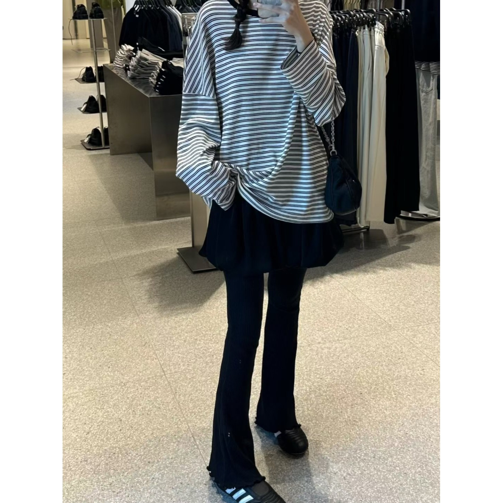 正韓 羊毛修身顯瘦微喇叭內搭褲 三色 預購-細節圖3