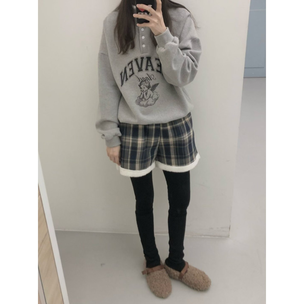 正韓 假襪套感內刷毛內搭褲 兩色 預購-細節圖7