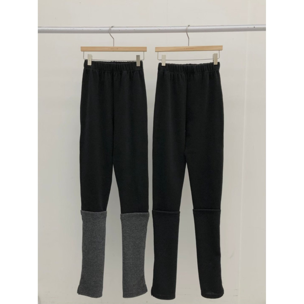 正韓 假襪套感內刷毛內搭褲 兩色 預購-細節圖8