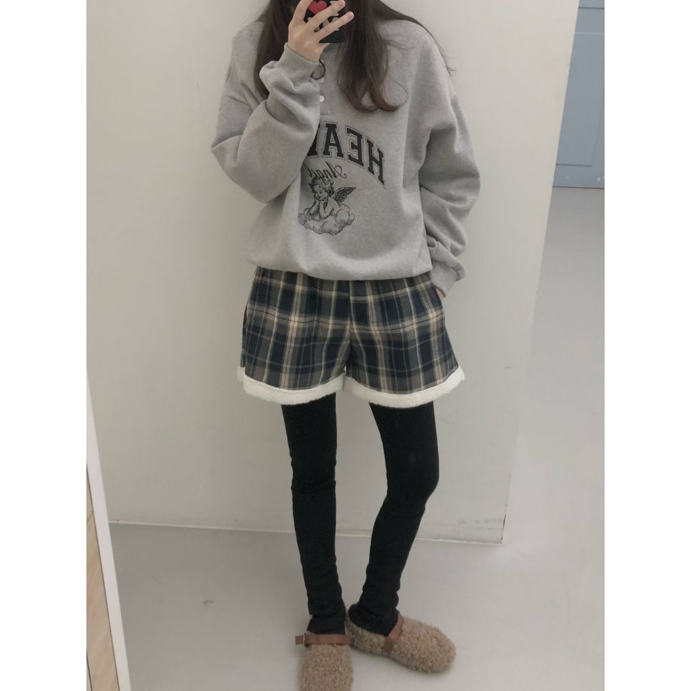 正韓 假襪套感內刷毛內搭褲 兩色 預購-規格圖9