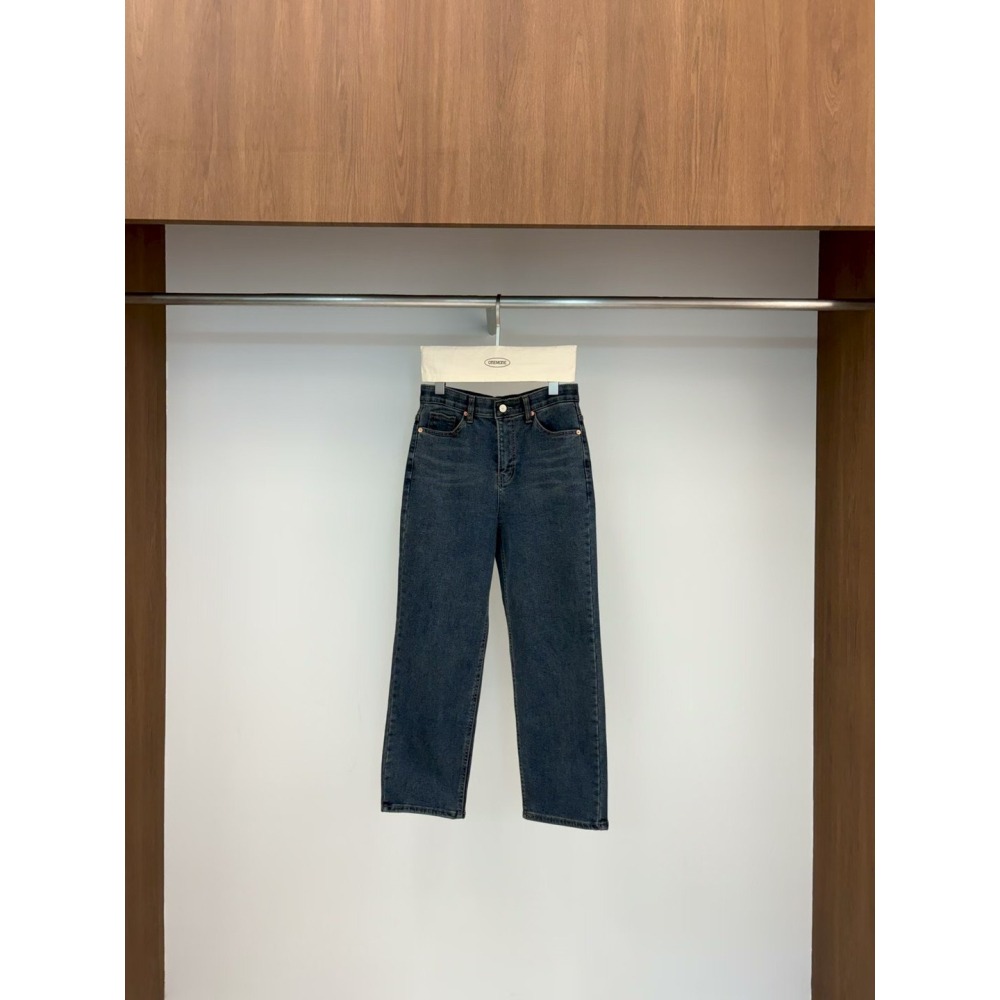 正韓 直筒錐形牛仔褲 預購-細節圖8