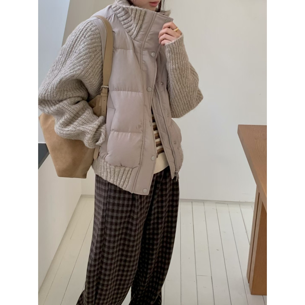 正韓 羽絨拼接羊毛袖爆款外套 三色 預購-細節圖7