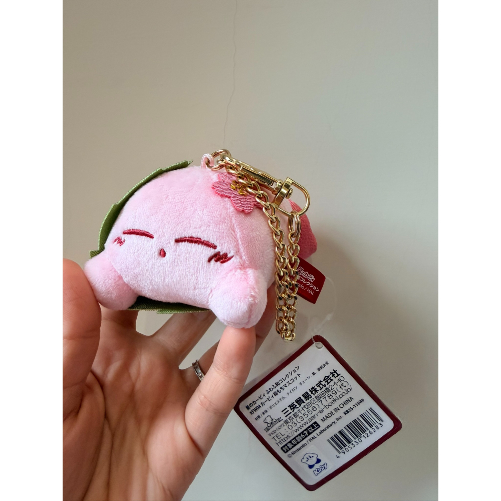 日本 星之卡比限定櫻餅造型吊飾娃 現貨-細節圖3