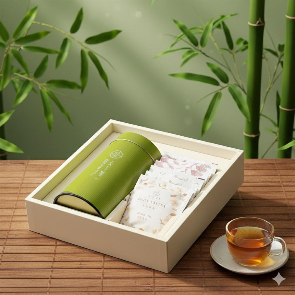 【天下第一好茶】拾光茶信禮盒｜150g罐裝×1＋茶包8入｜寄情祝福 × 溫潤心意-細節圖3