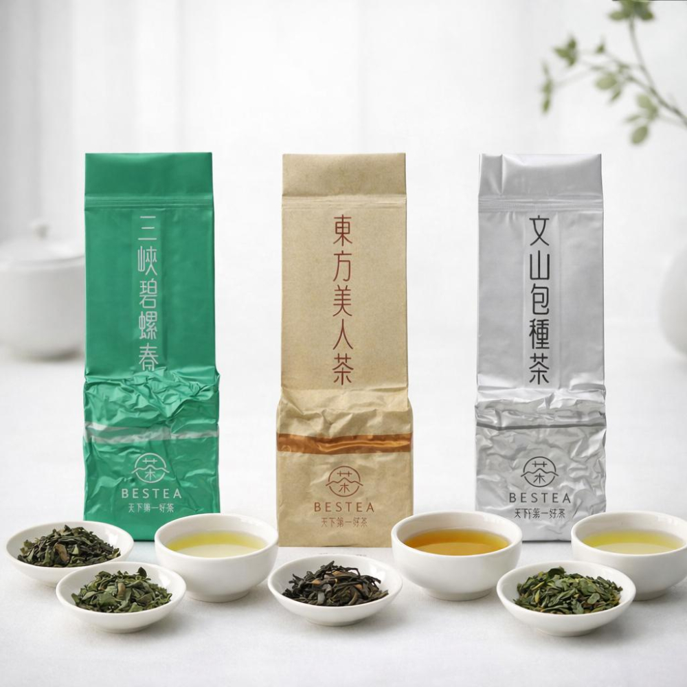 【天下第一好茶】新品體驗組225g｜三大經典風味｜碧螺春・包種・東方美人 一次品味-細節圖3