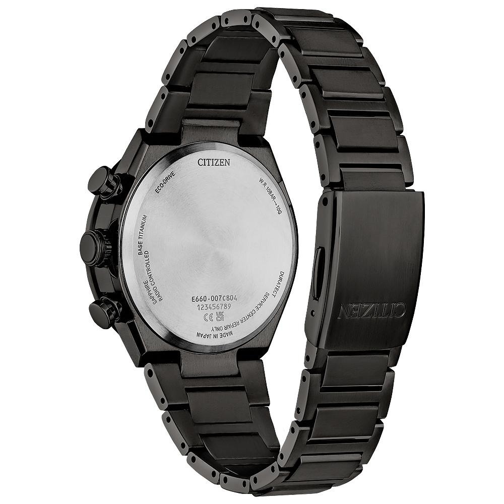 送禮首選★CITIZEN 星辰 超級鈦 萬年曆 光動能電波計時手錶 CB5967-66L 附提袋-細節圖3