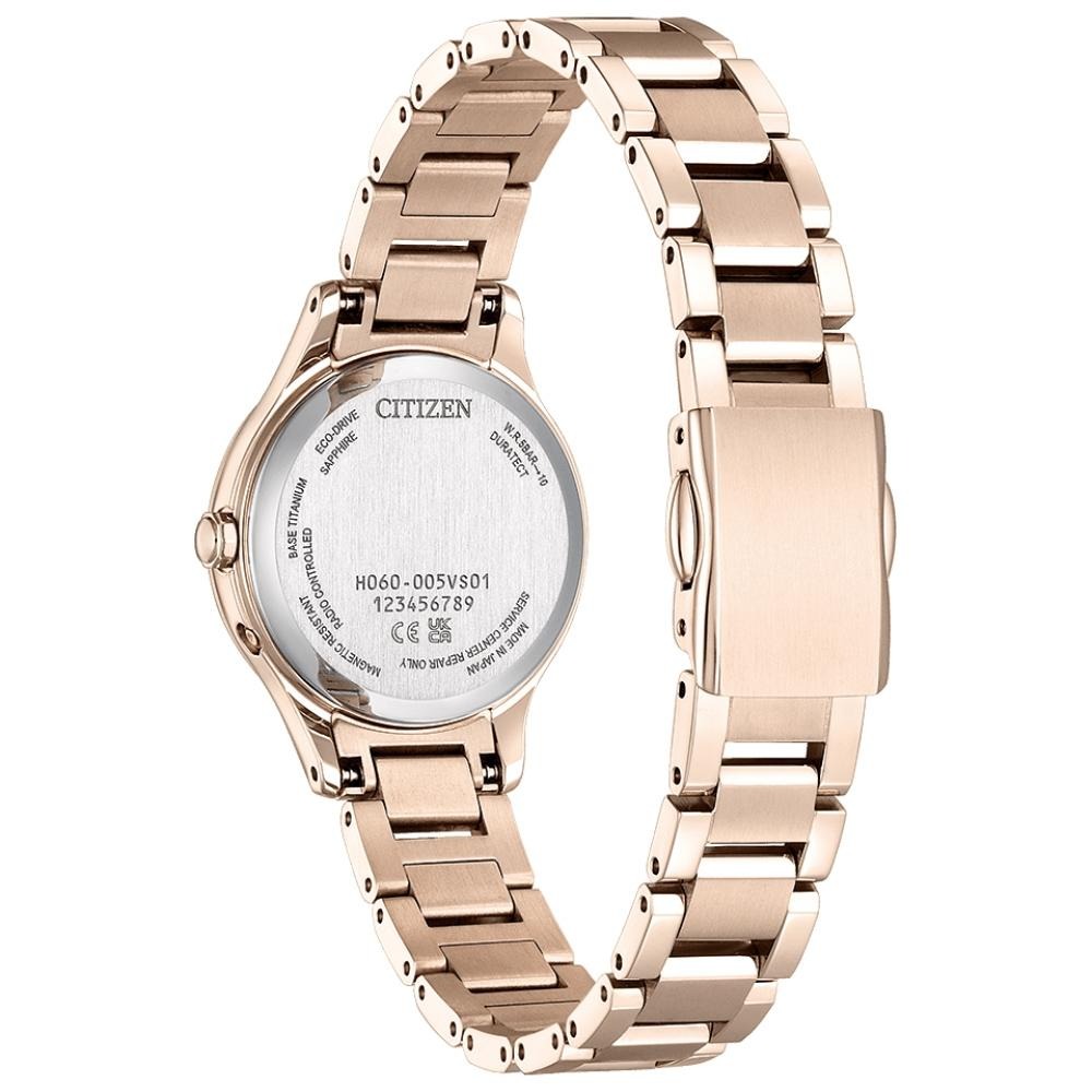 CITIZEN 星辰 XC 輕奢光限量款晨光光動能鈦金屬電波女錶ES9497-61X-細節圖3