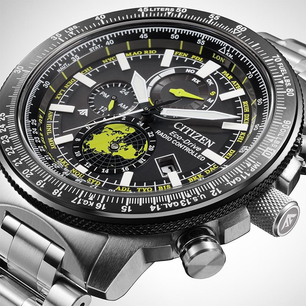 CITIZEN 星辰 PROMASTER 韋禮安配帶光動能電波飛行錶世界時區BY3006-53E-細節圖5