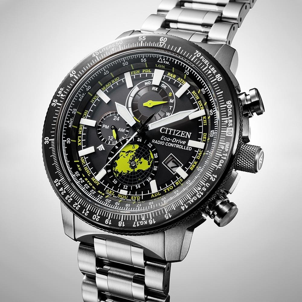 CITIZEN 星辰 PROMASTER 韋禮安配帶光動能電波飛行錶世界時區BY3006-53E-細節圖7
