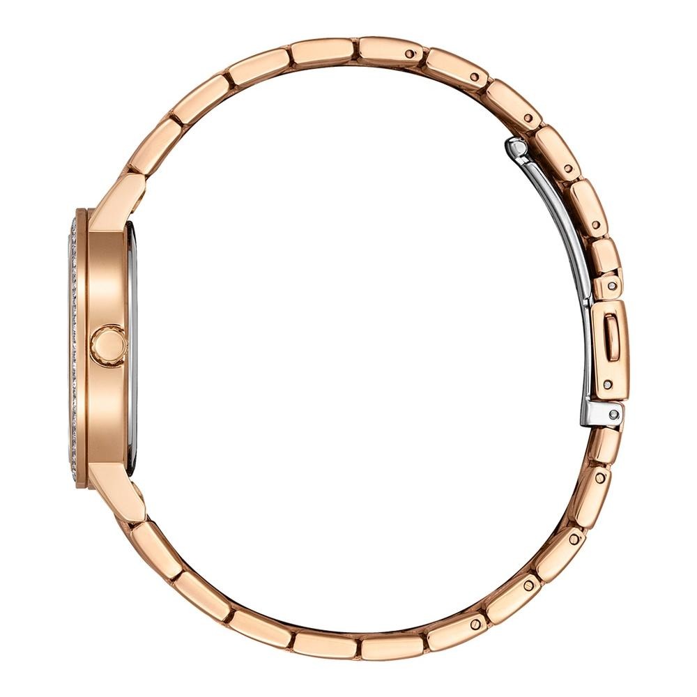 CITIZEN 星辰 LADYS 輕奢水晶鑽白蝶貝玫瑰金淑女石英錶EL3108-53D 附提袋-細節圖3