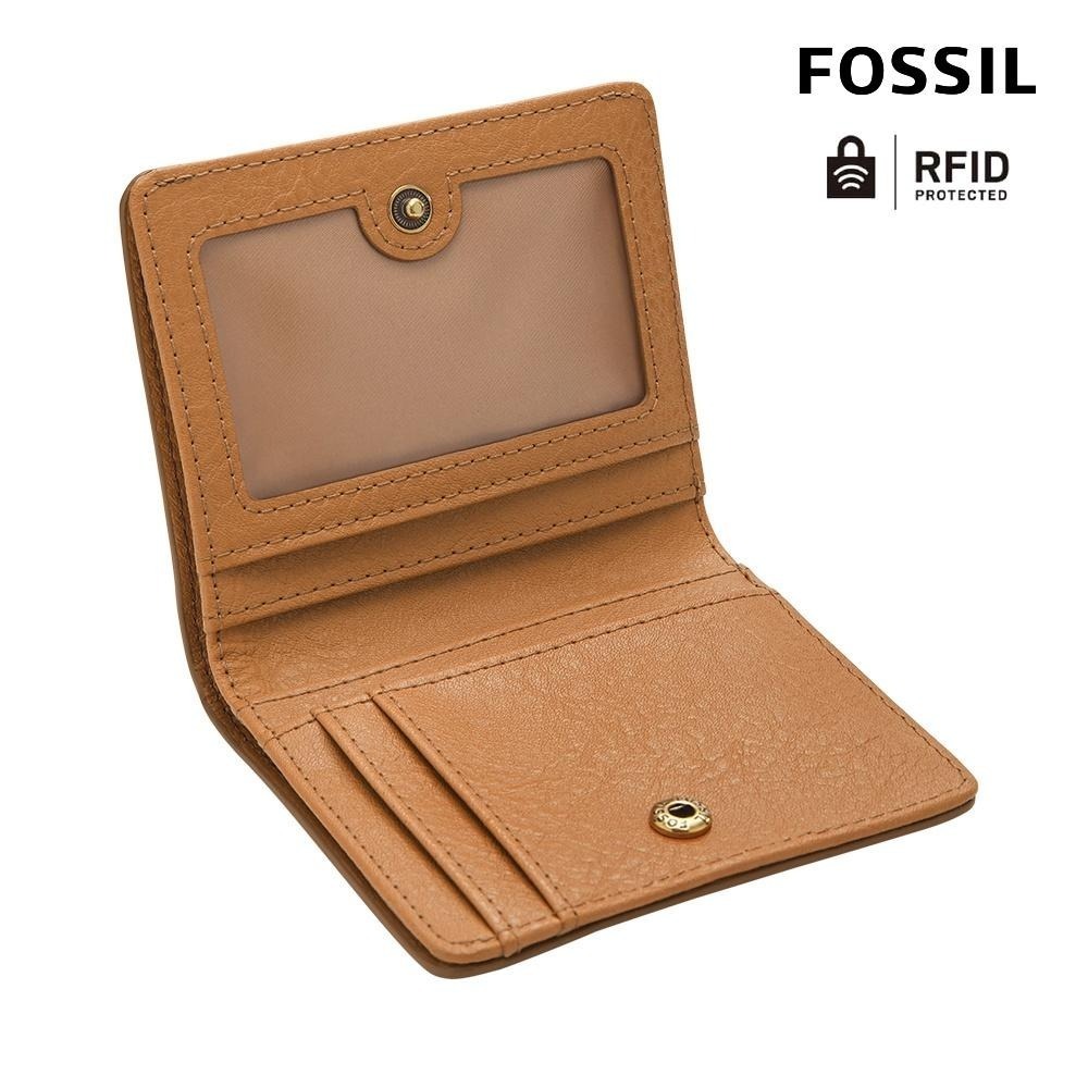 FOSSIL Logan 真皮RFID防盜短夾-焦糖色 SL7829235-細節圖5