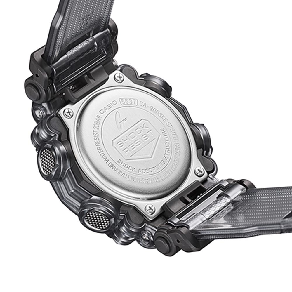 【CASIO 卡西歐】G-SHOCK 半透明系列雙顯手錶(GA-900SKE-8A)-細節圖5