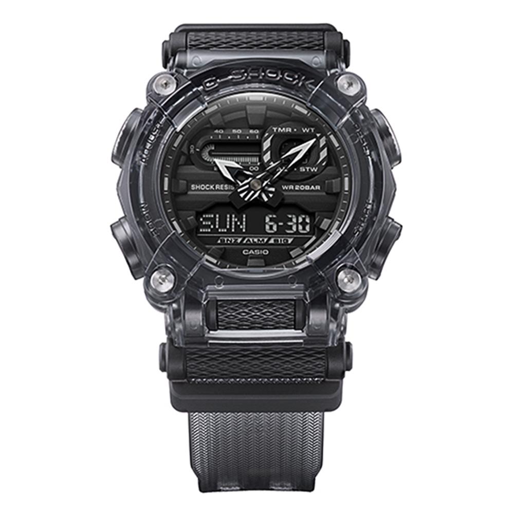 【CASIO 卡西歐】G-SHOCK 半透明系列雙顯手錶(GA-900SKE-8A)-細節圖8