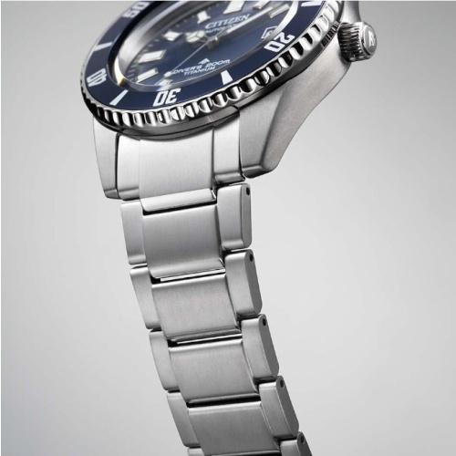 【CITIZEN 星辰】限量 鈦 1977征服潛水復刻機械錶-銀x藍/41mm(NB6021-68L)-細節圖3