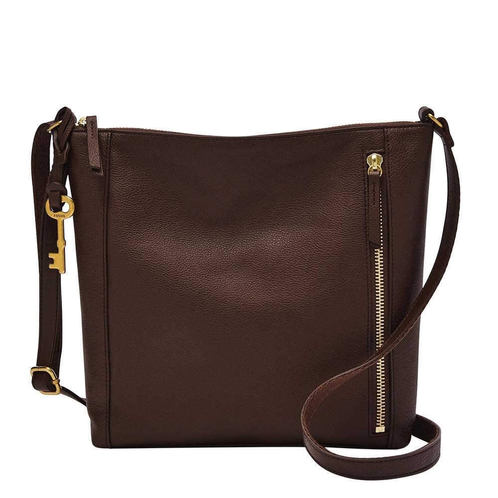 FOSSIL Tara 真皮水桶斜背包-義式咖啡色 ZB7851206-細節圖2