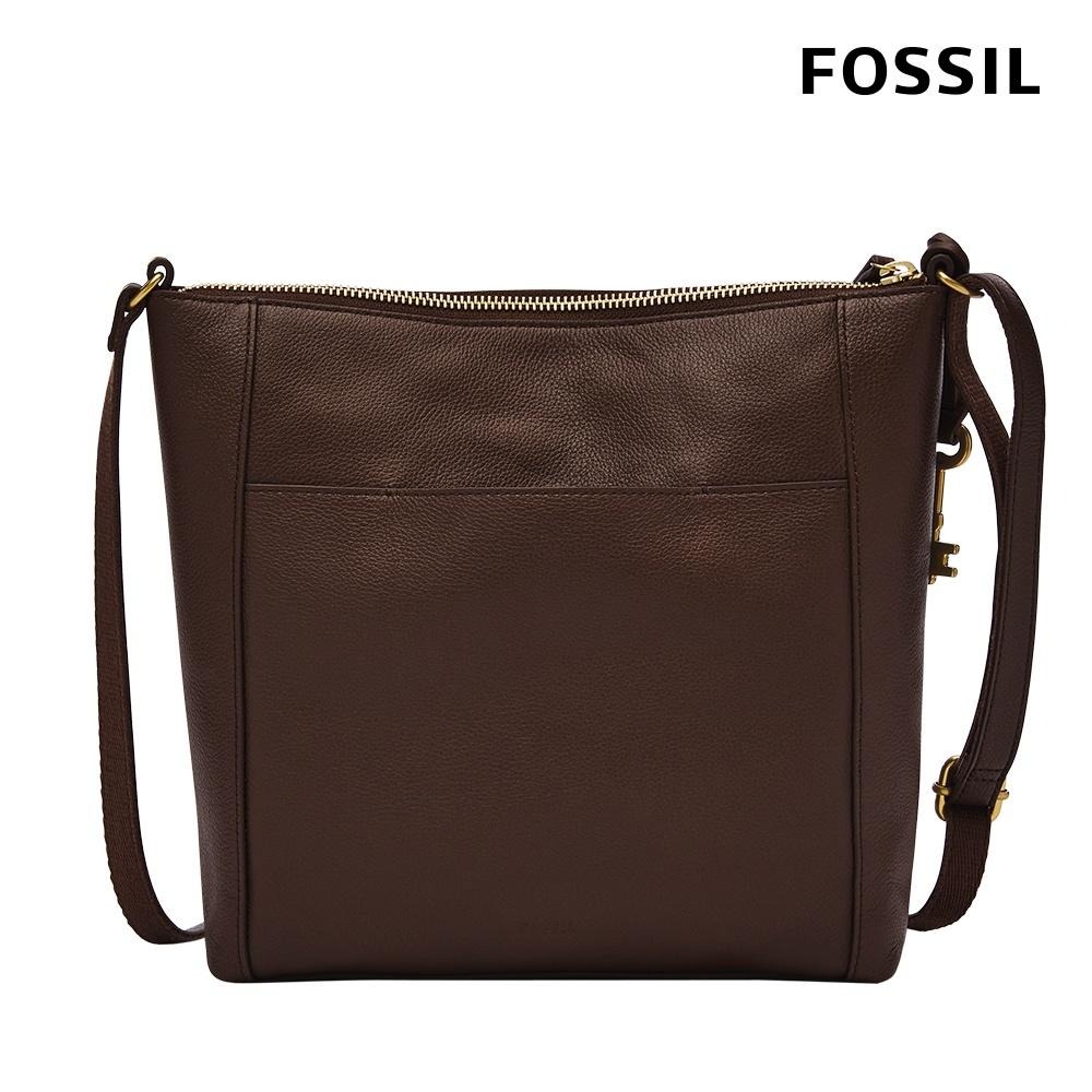 FOSSIL Tara 真皮水桶斜背包-義式咖啡色 ZB7851206-細節圖4