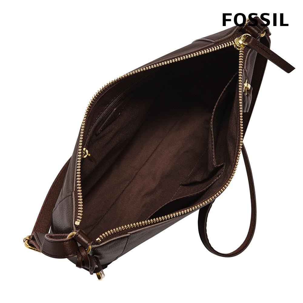 FOSSIL Tara 真皮水桶斜背包-義式咖啡色 ZB7851206-細節圖5