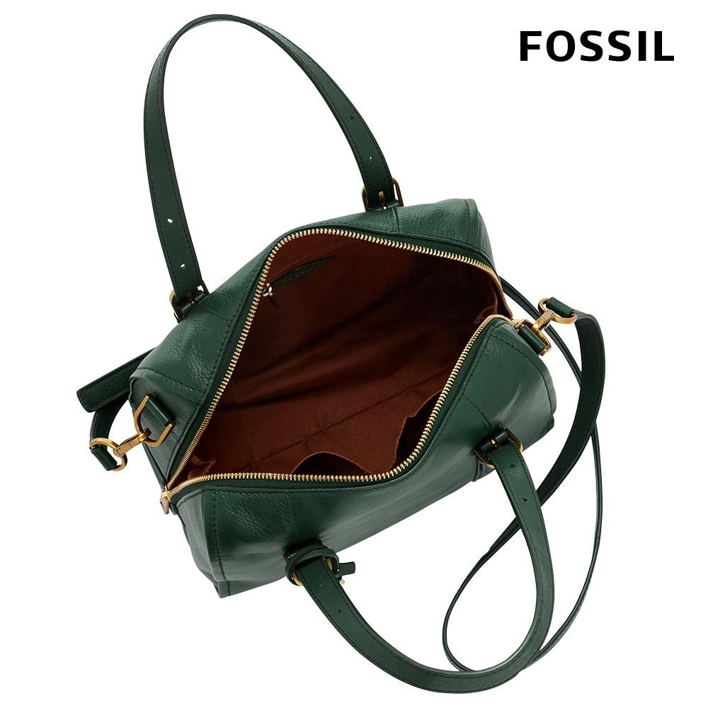 FOSSIL Carlie 真皮波士頓包-松綠色 ZB1772298-細節圖2