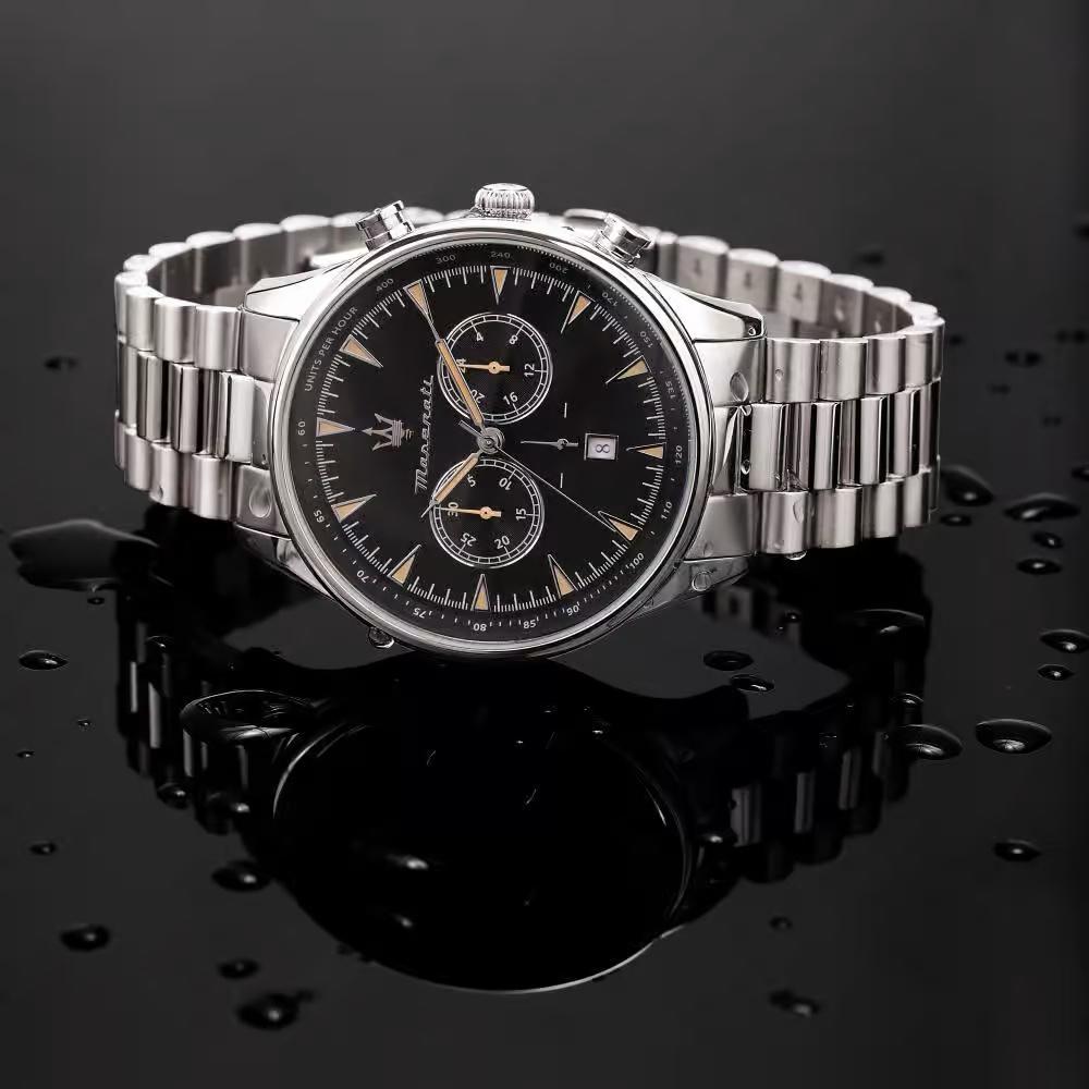 MASERATI 瑪莎拉蒂 經典黑面計時腕錶45mm(R8873646004)-細節圖4