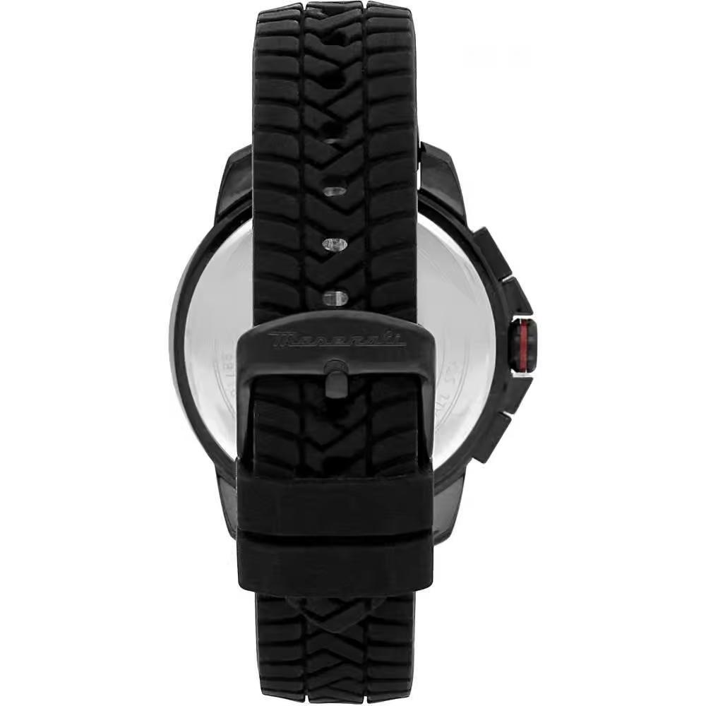 MASERATI 瑪莎拉蒂 經典套組三眼計時矽膠錶帶腕錶44mm(R8871648005)-細節圖3