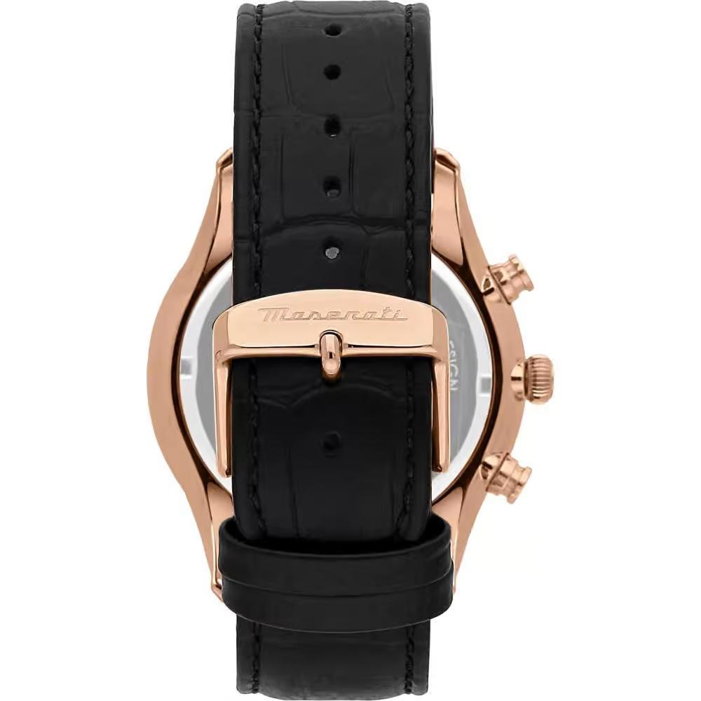 MASERATI 瑪莎拉蒂 黑面玫瑰金計時腕錶45mm(R8871646001)-細節圖4