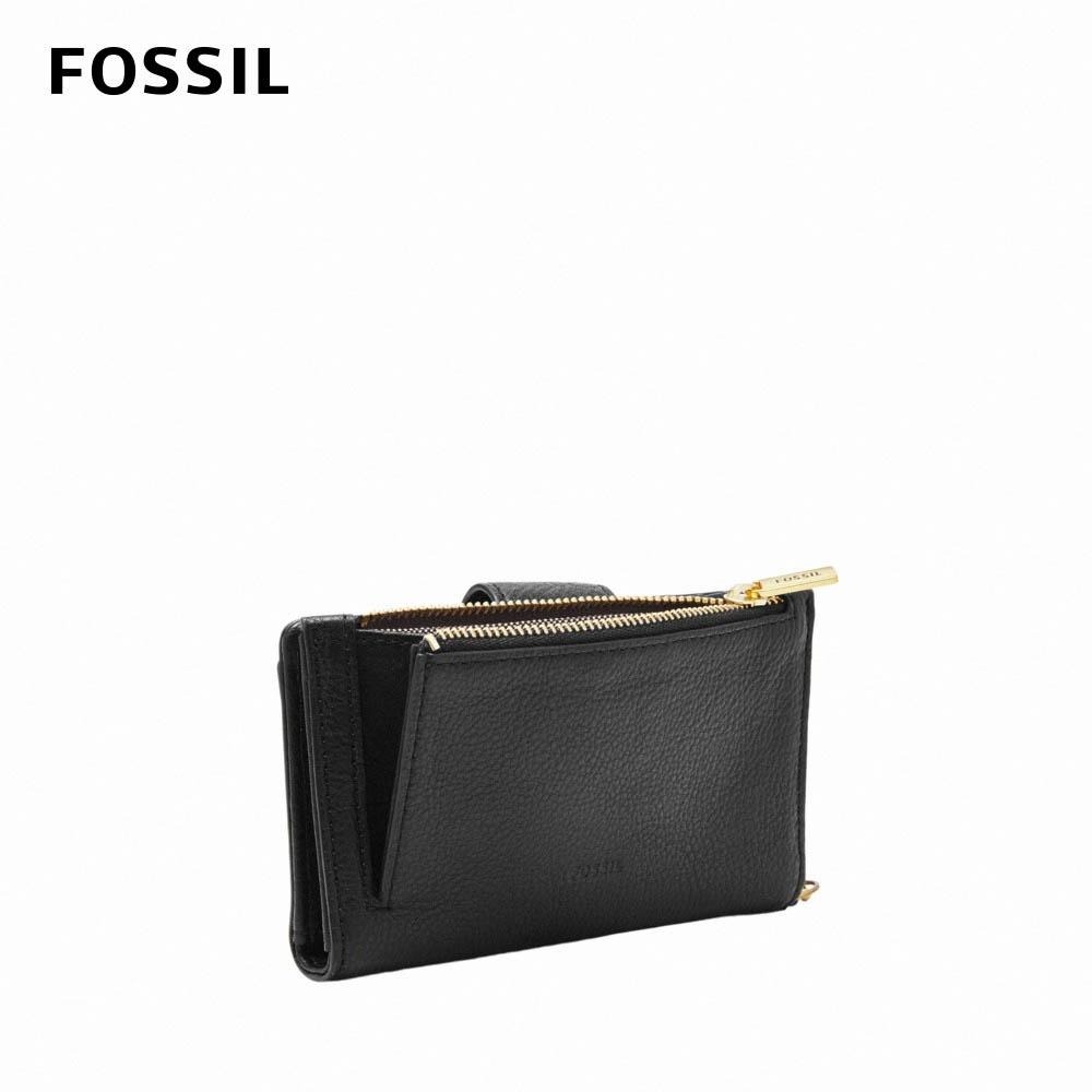 FOSSIL  Willa 扣帶造型手拿中短夾-黑色 SL6334001-細節圖2
