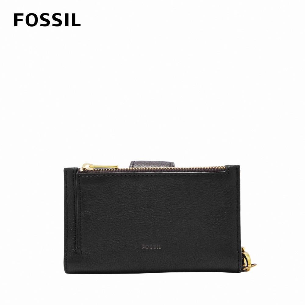 FOSSIL  Willa 扣帶造型手拿中短夾-黑色 SL6334001-細節圖3