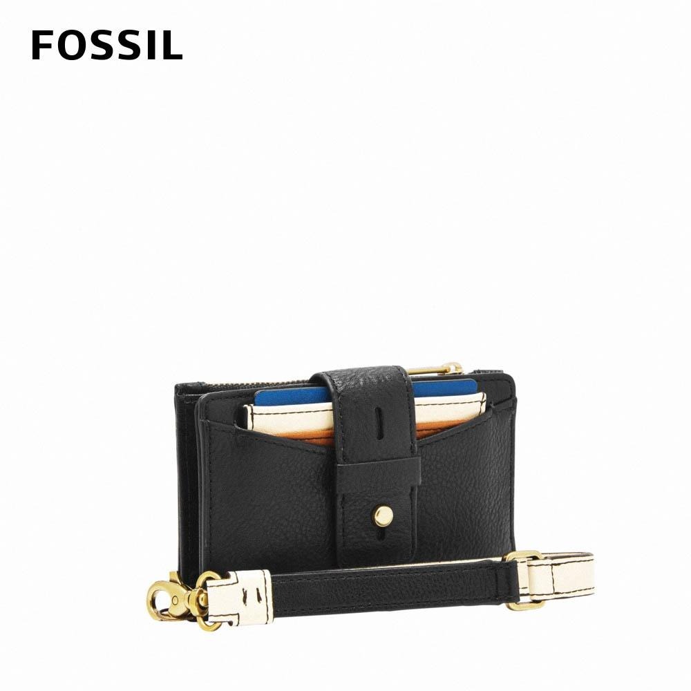 FOSSIL  Willa 扣帶造型手拿中短夾-黑色 SL6334001-細節圖4