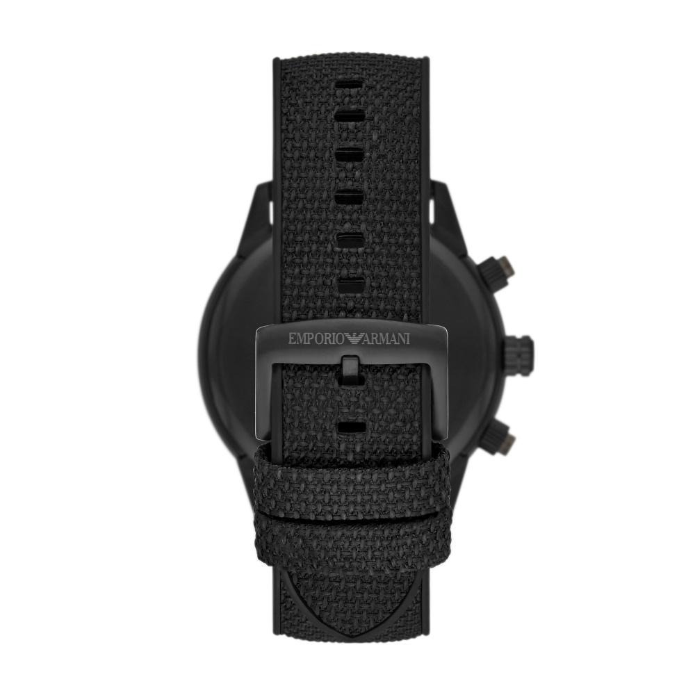 EMPORIO ARMANI MARIO系列經典設計帆布錶帶腕錶43mm(AR11453)-細節圖3