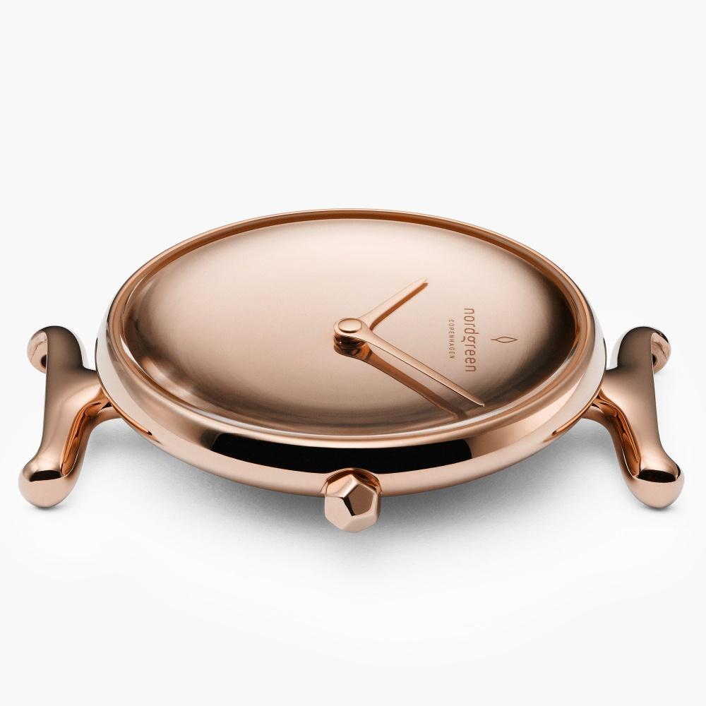 Nordgreen Unika優雅獨特 鈦鋼米蘭錶帶腕錶28mm(UN28RGMEROPM)-細節圖3