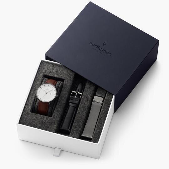 Nordgreen Philosopher哲學家 深空灰系列米蘭帶禮盒組40mm(PH40GMLEBRLBLMGU)附復-細節圖7