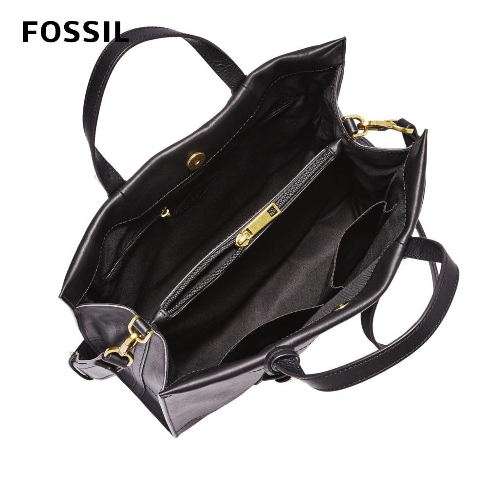 FOSSIL情人節推薦Carmen 真皮兩用手提包-黑色 ZB7938001-細節圖3