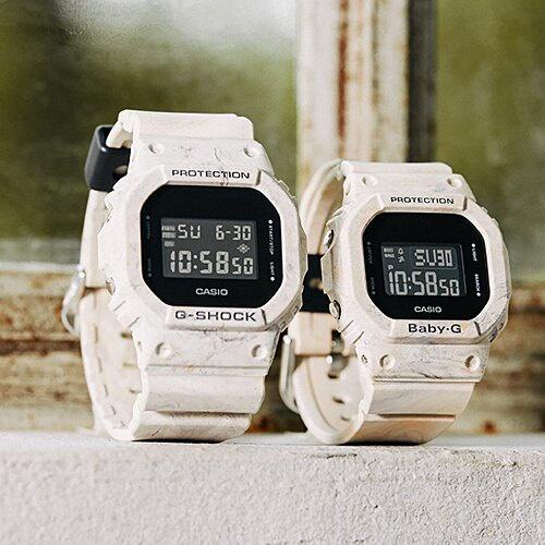 【CASIO 卡西歐】【CASIO 卡西歐】G-SHOCK 地質系大理石紋手錶(DW-5600WM-5)-細節圖2