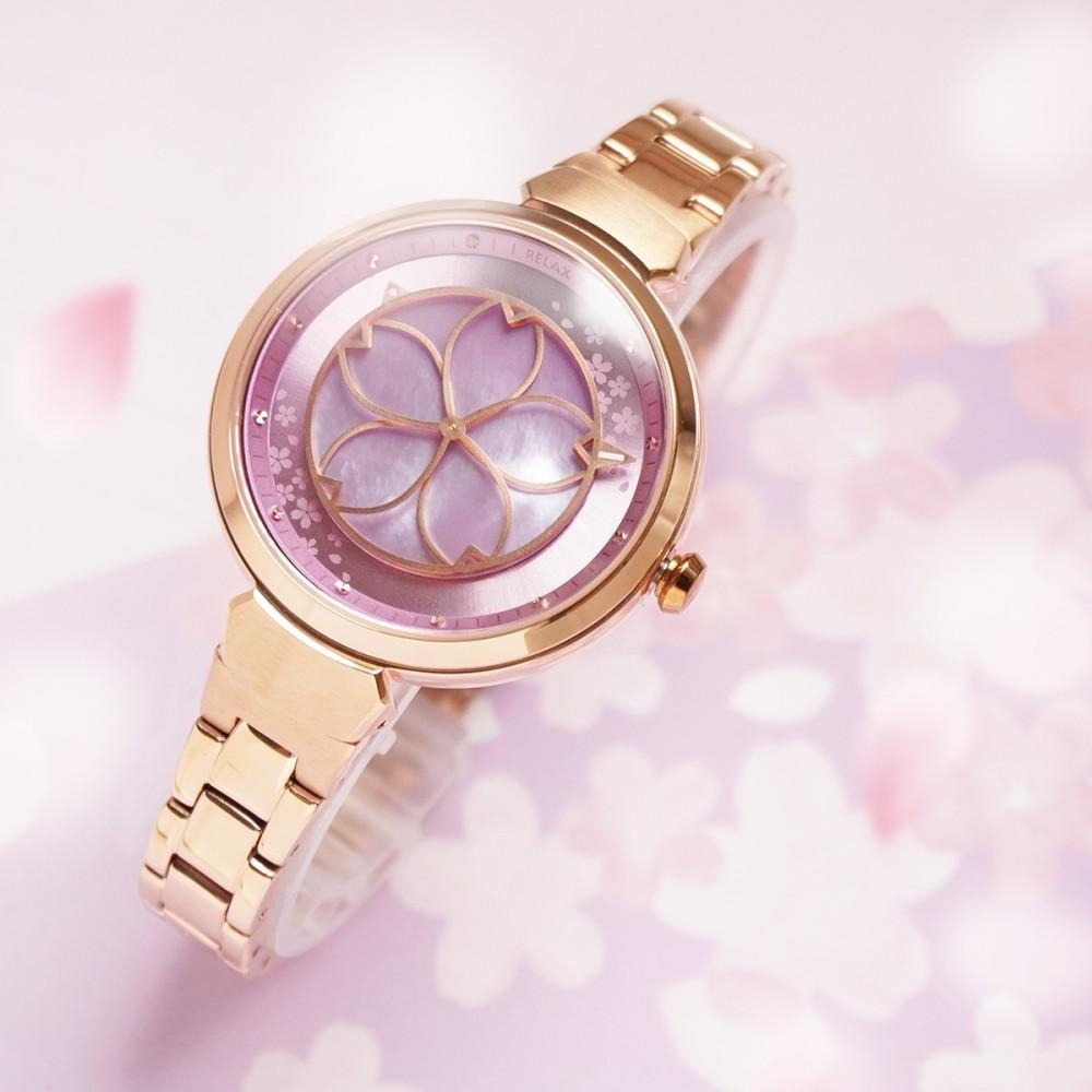RELAX TIME 綻放系列粉紫櫻腕錶RT-72-6-細節圖2