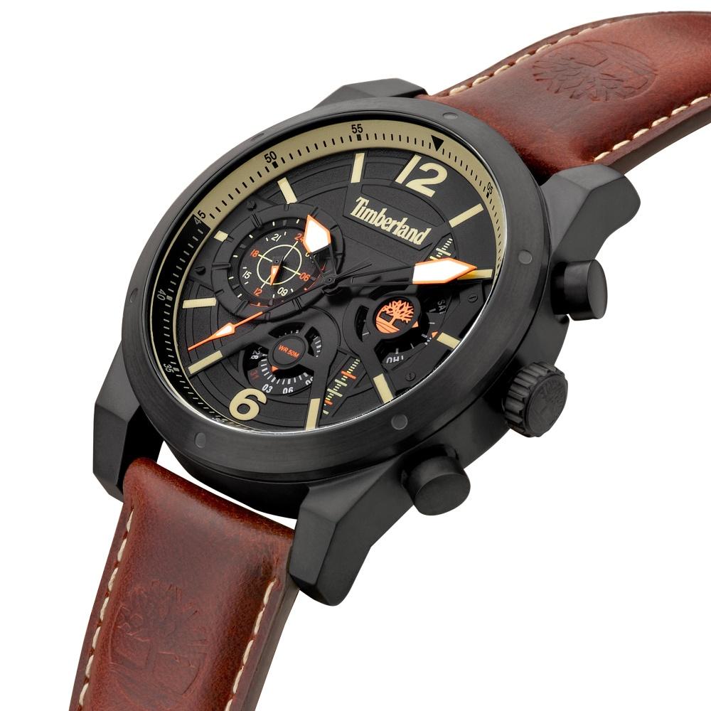 Timberland 美式潮流三眼皮帶腕錶46mm(TDWGF2100001)-細節圖2