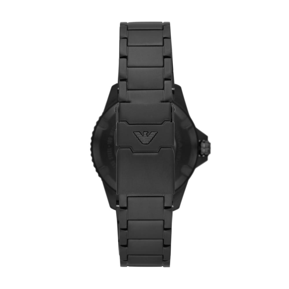 EMPORIO ARMANI經典黑鋼率性腕錶42mm(AR11398)-細節圖2