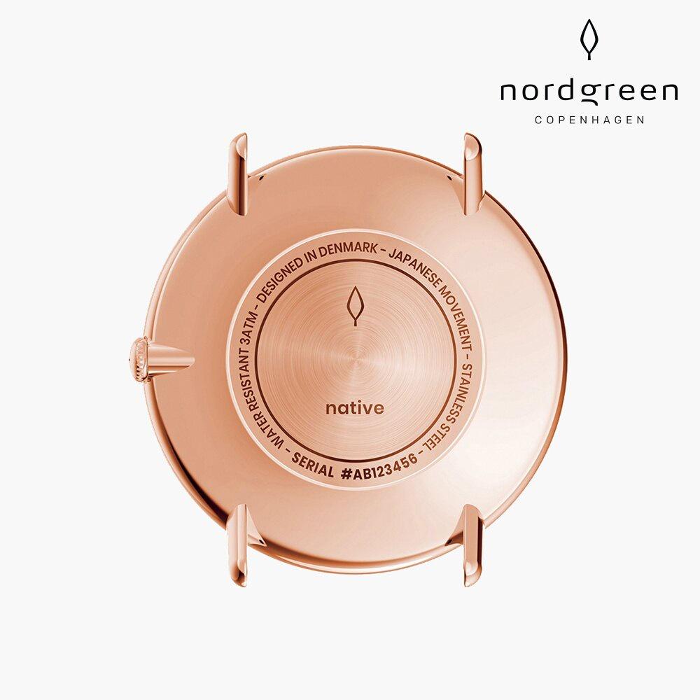 Nordgreen Native本真 玫瑰金米蘭帶腕錶40mm(NR40RGMEROBL)-細節圖3