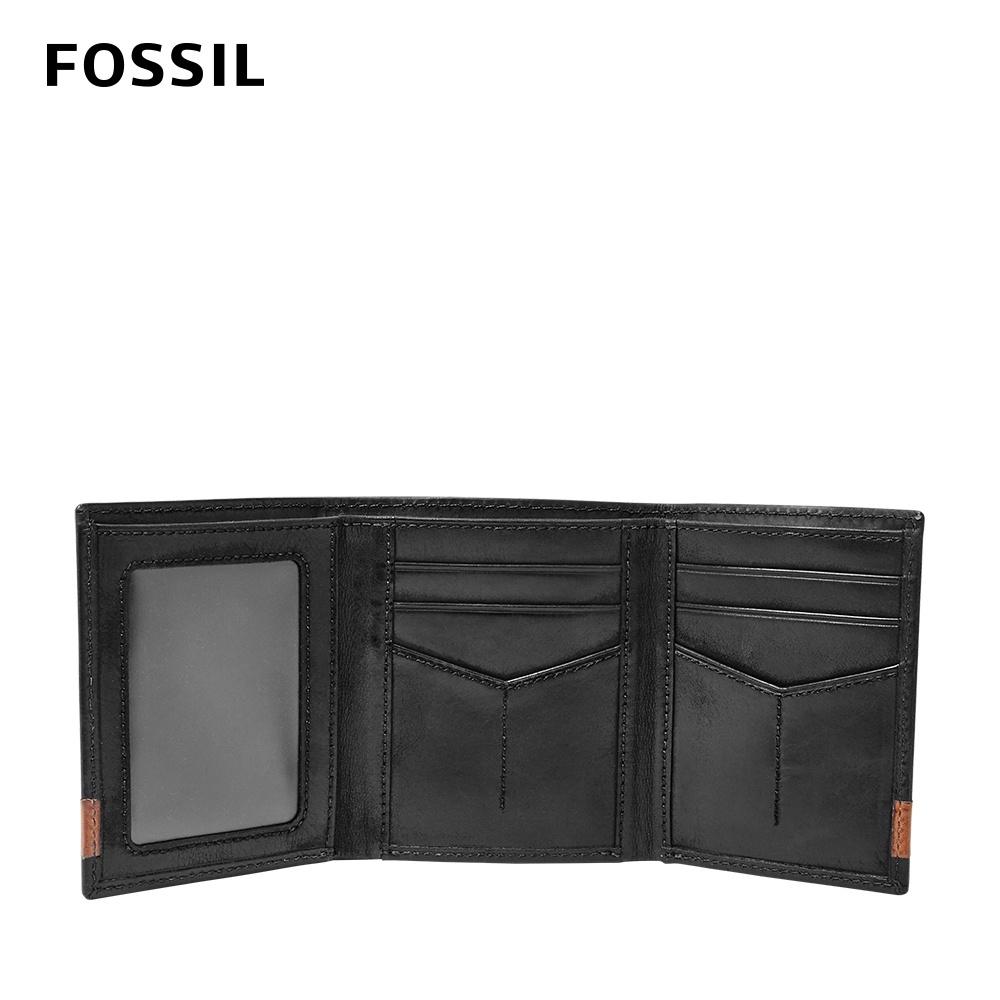 FOSSIL Quinn 直式三折多功能皮夾-黑色 ML3645001-細節圖2