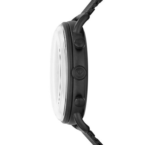 EMPORIO ARMANI前衛潮流黑鋼米蘭帶腕錶44mm(AR11264)-細節圖3