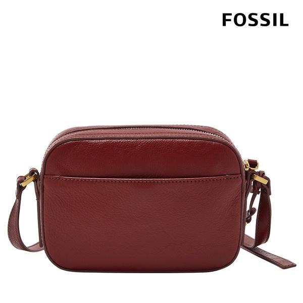 【FOSSIL】Liza 真皮相機包-紅絲絨色 ZB1771627-細節圖2